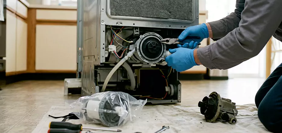 Dishwasher Motor Pump Replacement in Horn Lake